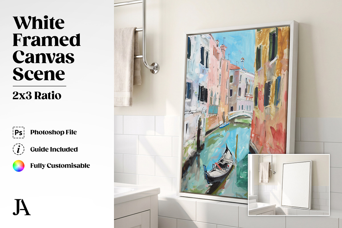 Framed Canvas Mockup Bundle PSD, a Household Mockup by Julian Adams (Photo 3 of 35)