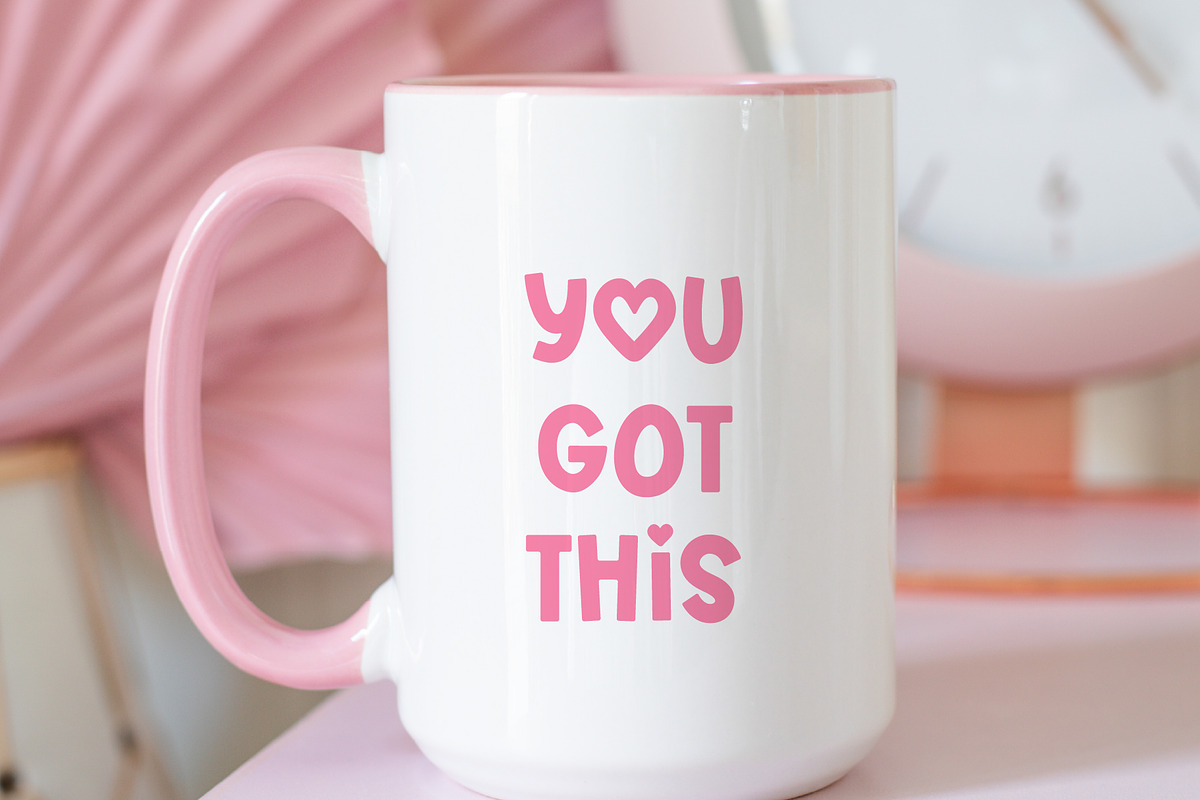 Pink Love - All Caps Heart Font, a Sans Serif Font by Kaya Fonts (Photo 17 of 20)