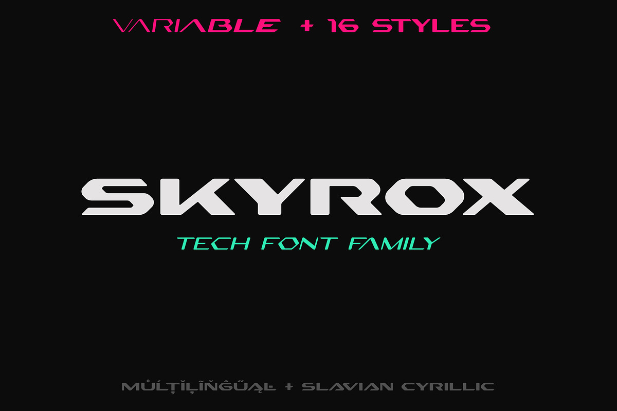 Skyrox Variable, a Sans Serif Font by Sentavio (Photo 1 of 9)