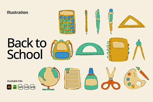 Back to School Vector illustrations