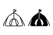 Tent Vector Icons, a Solid Icon by Artonix (Thumbnail 2 of 2)
