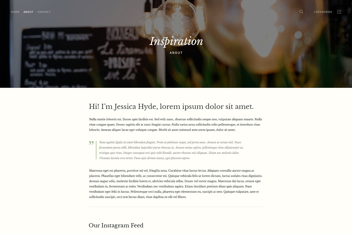 Inspiration — Lifestyle Blog PSD, a Templates & Theme by ScienteCraft (Photo 22 of 47)