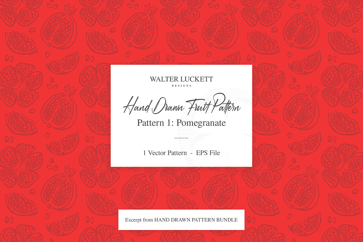 Hand Drawn Fruit - Pattern 1, a Pattern Graphic by Walter Luckett Designs (Photo 1 of 4)