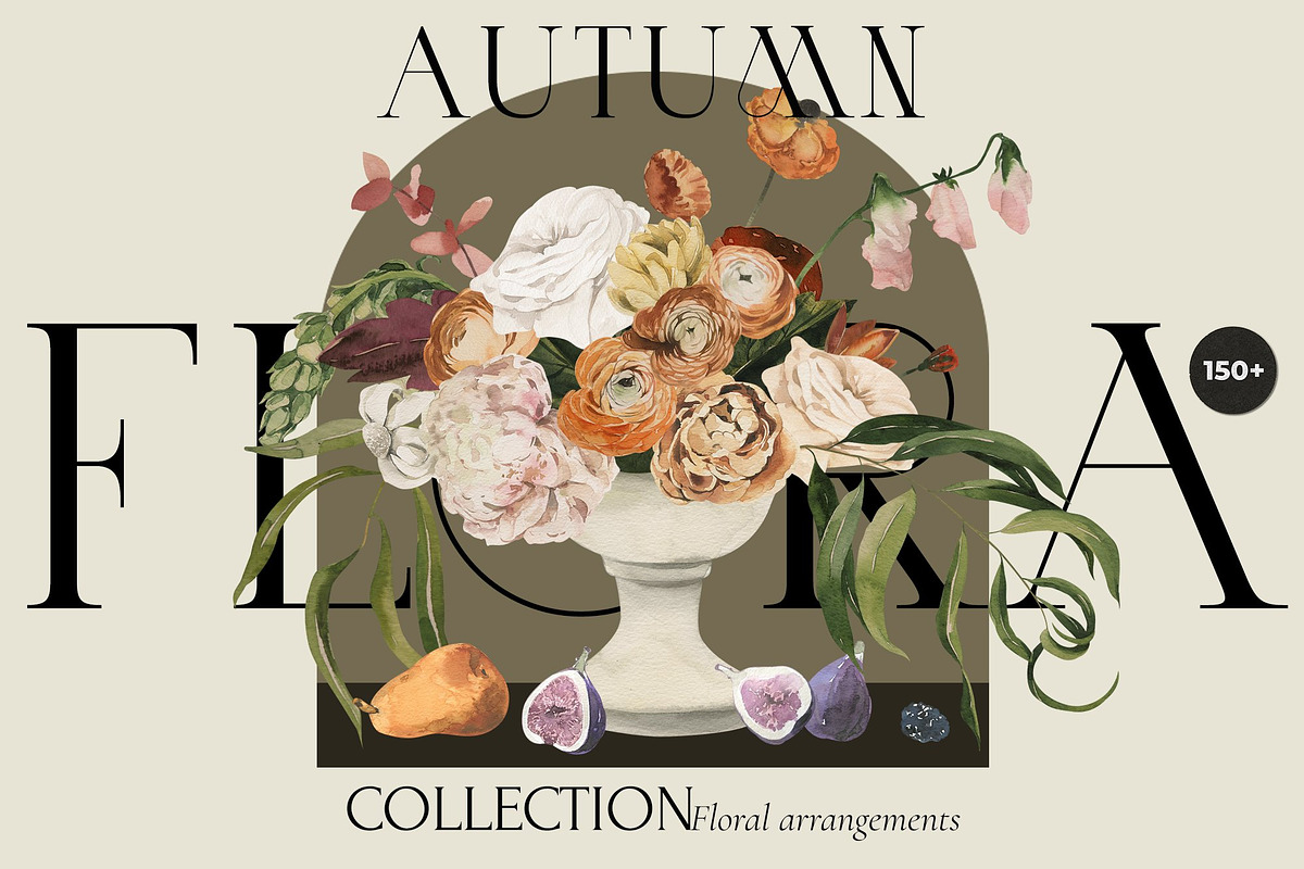 AUTUMN FLORA watercolor floral fall, a Seasonal Illustration by Lana Elanor (Photo 1 of 11)
