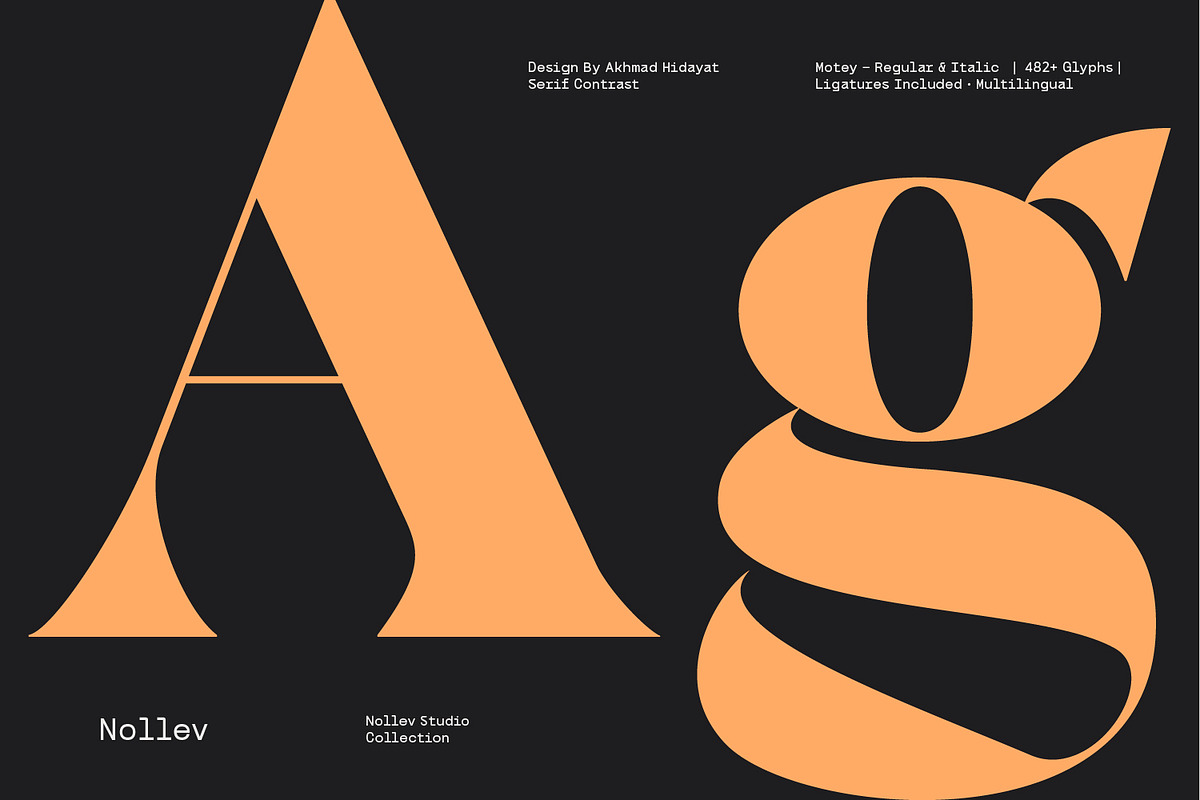 Motey – Modern Elegant Serif Display, a Font by Nollev (Photo 2 of 9)