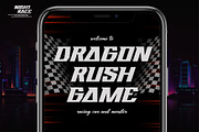 NIGHTRACE - Race Theme Display Font, a Font by Gassstype (Thumbnail 3 of 8)