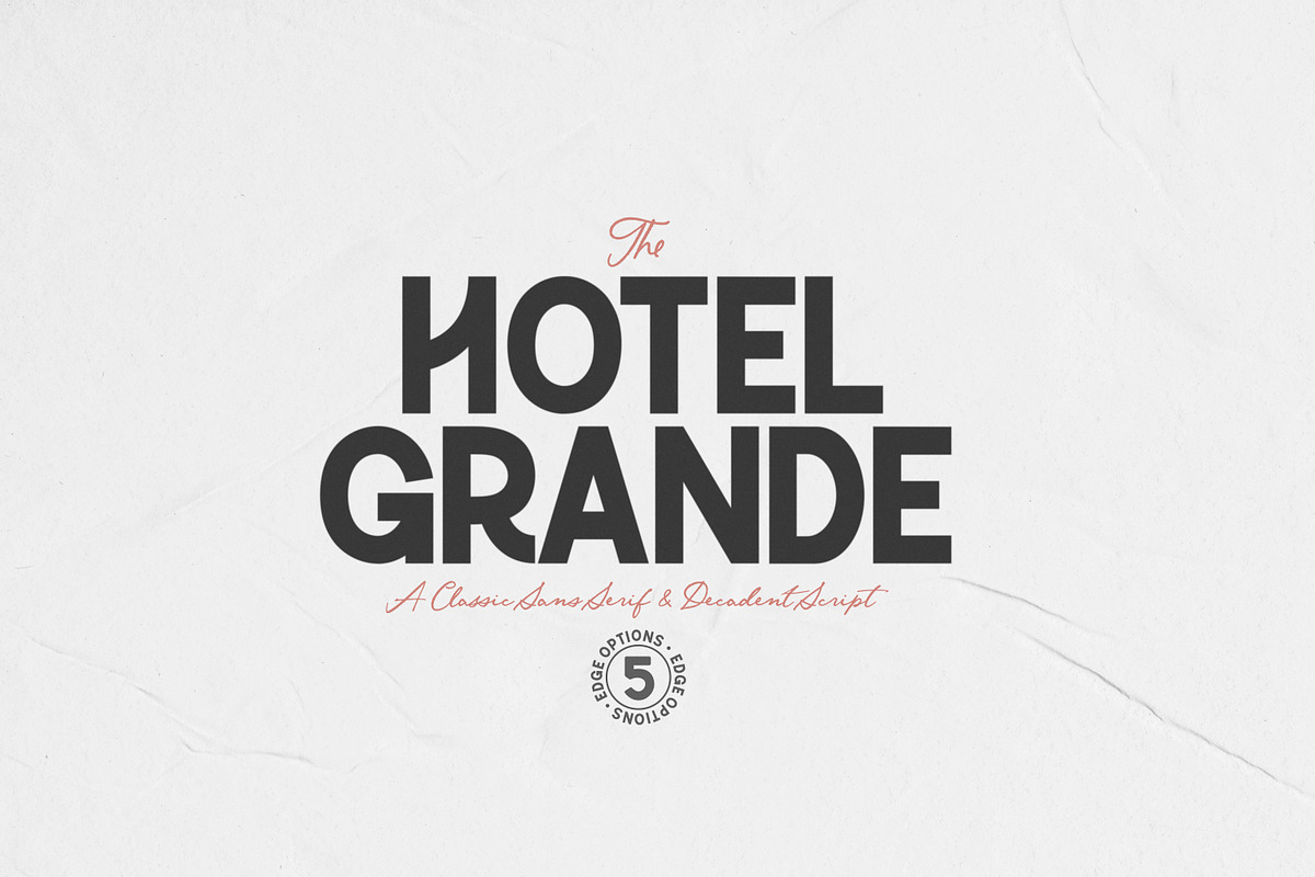 The Hotel Grande Type Collection, a Sans Serif Font by Callie Rian & Co. (Photo 1 of 25)
