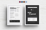 Brief Proposal Templates, a Stationery Template by Designsoul14 (Thumbnail 1 of 7)