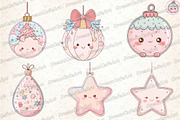 Pastel Kawaii Christmas Ornament, an Illustration by DreamCafeArt (Thumbnail 2 of 7)