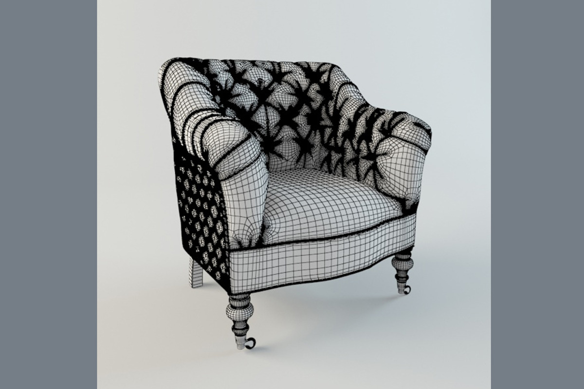 Sutton Leather Chair, a Furniture 3D Model by 3Dpapa (Photo 2 of 4)