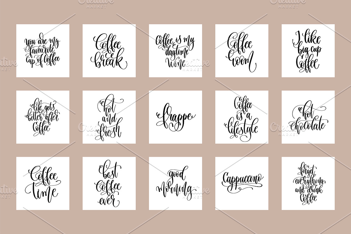 SET OF 100 COFFEE POSTERS, a Card Template by karakotsya (Photo 6 of 8)