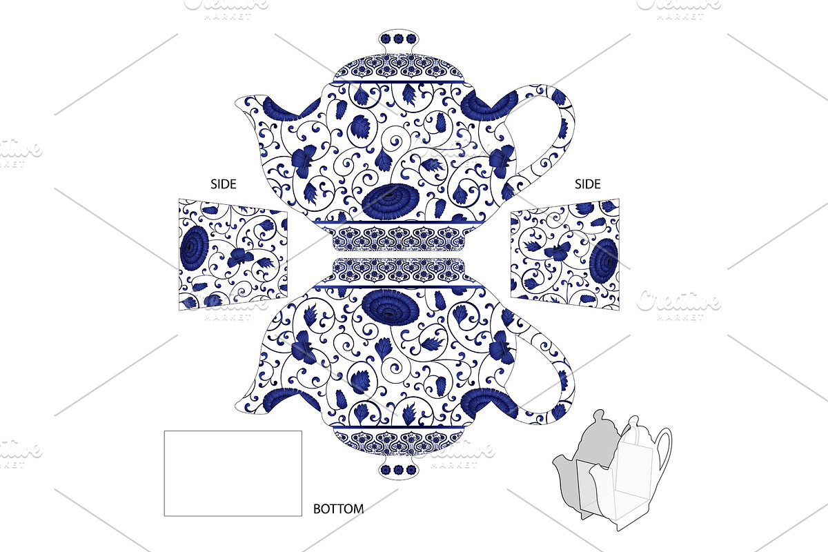 Gift Teapot box, an Invitation Template by Flying tambourine