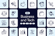 850 Business and Tech Doodle Icons, an Outline Icon by Vectors Market (Thumbnail 1 of 19)