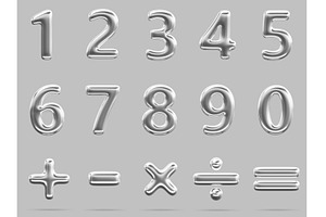 Y2K liquid chrome numbers font from, an Abstract Photo by Marozhkastudio