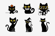 Halloween Cat Collection, an Animal Illustration by NoemieDesigns (Thumbnail 2 of 4)