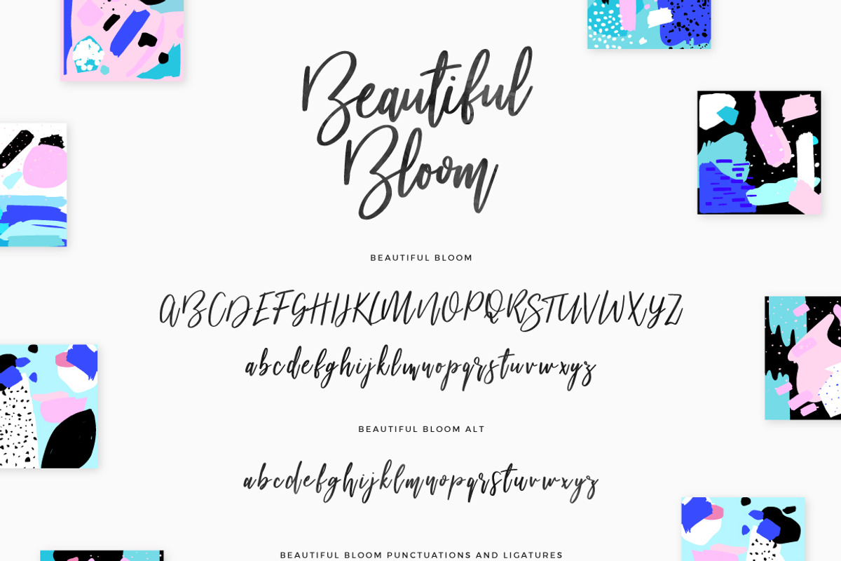 Beautiful Bloom Typeface, a Script Font by Mats-Peter Forss