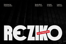 Reziko - Bold Condensed Font