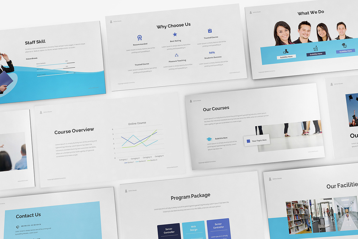 Online Course Powerpoint Template, a Presentation Template by Formatika ...