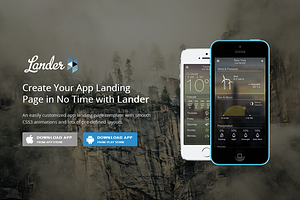 Lander - Responsive App Landing