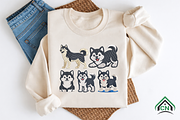 Siberian Husky Dog Embroidery, a Solid Icon by Craft Nest (Thumbnail 3 of 6)