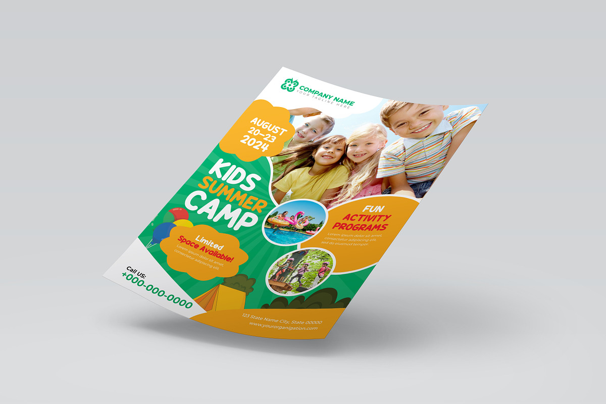Kids Summer Camp Flyer, a Flyer Template by Designscozy (Photo 2 of 5)