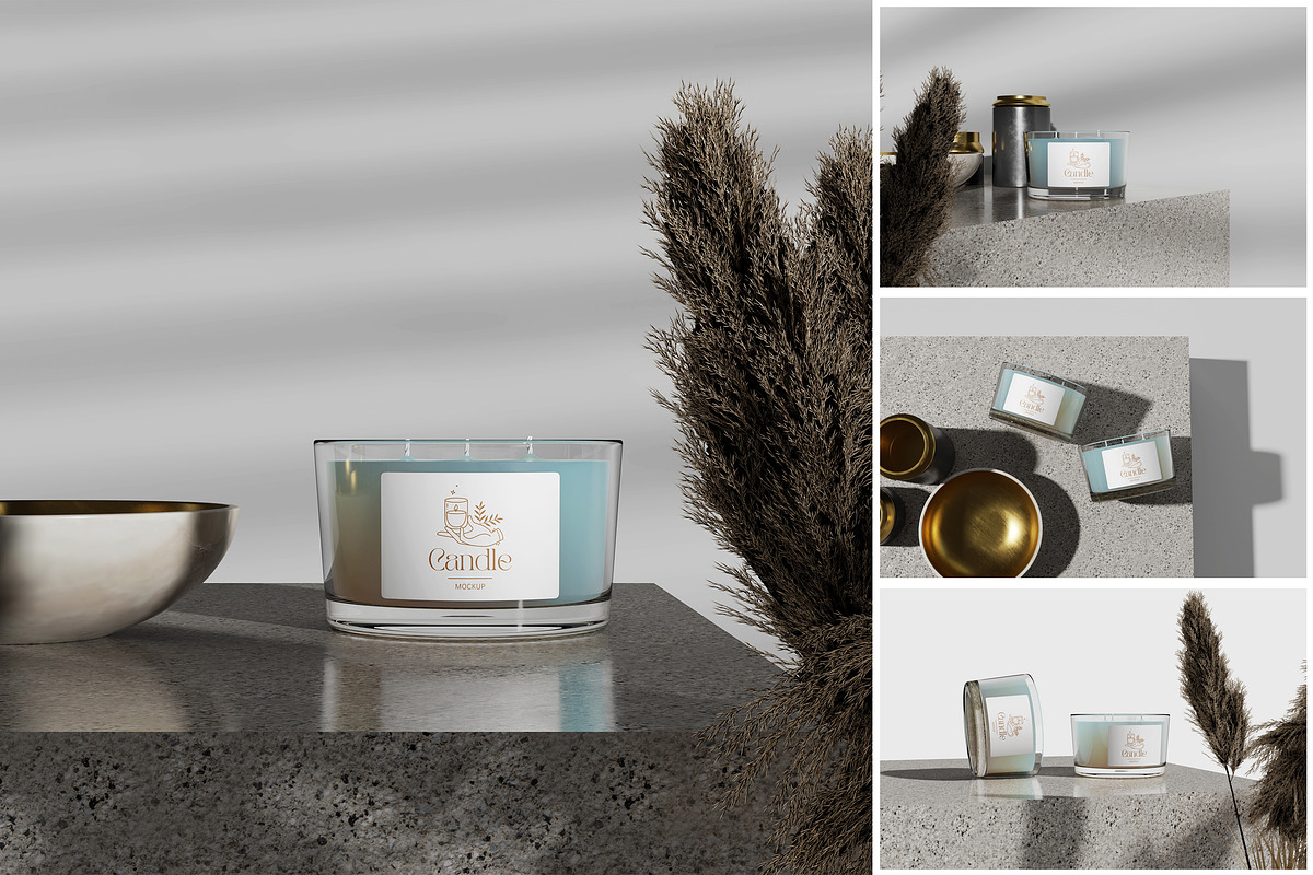 Candle Mockup, a Product Mockup by MrLetters (Photo 1 of 5)
