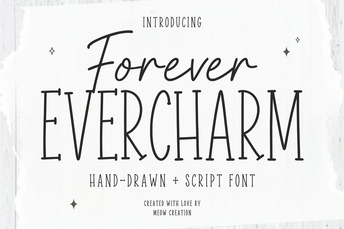Forever Evercharm Font, a Handwritten Font by Meow Creation (Photo 1 of 14)