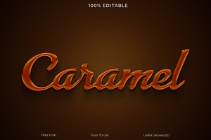 Delectable Caramel Text Effect, a Layer Style Add-On by Imamul001