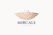Crescent Moon Light Wings Logo, a Branding & Logo Template by Signatoro (Thumbnail 2 of 3)