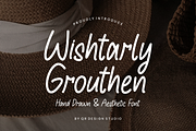 Wishtarly Grouthen Font, a Handwritten Font by QR Design Studio (Thumbnail 1 of 7)