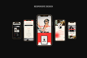 Red Squarespace Website Template