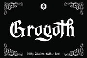 Grogoth - Filthy Gothic Font, a Blackletter Font by Anomali Creatype (Thumbnail 1 of 11)