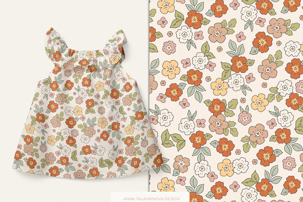 Wild flower seamless pattern, a Pattern Graphic by Cozy pattern shop (Photo 3 of 4)