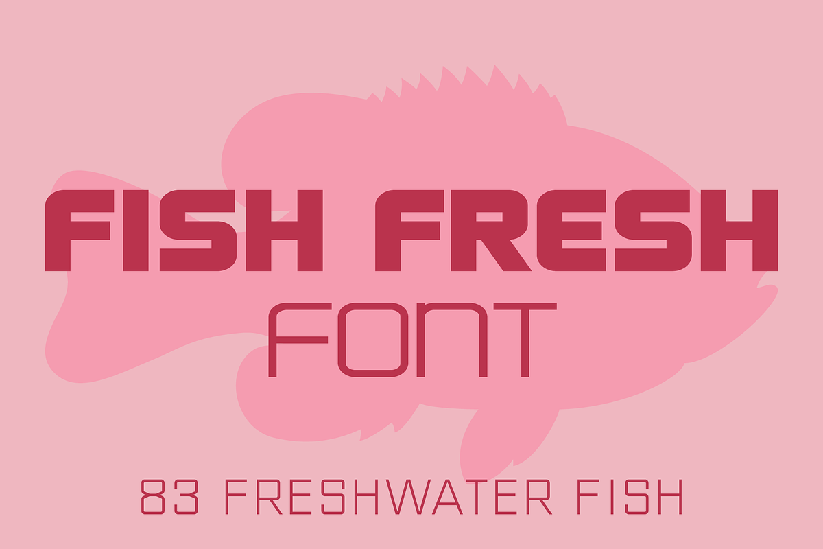 Fish Fresh Font, a Symbol Font by GG Design