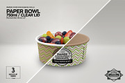 750ml Paper Bowl Clear Lid Mockup, a Packaging Mockup by INCDesign (Thumbnail 3 of 7)
