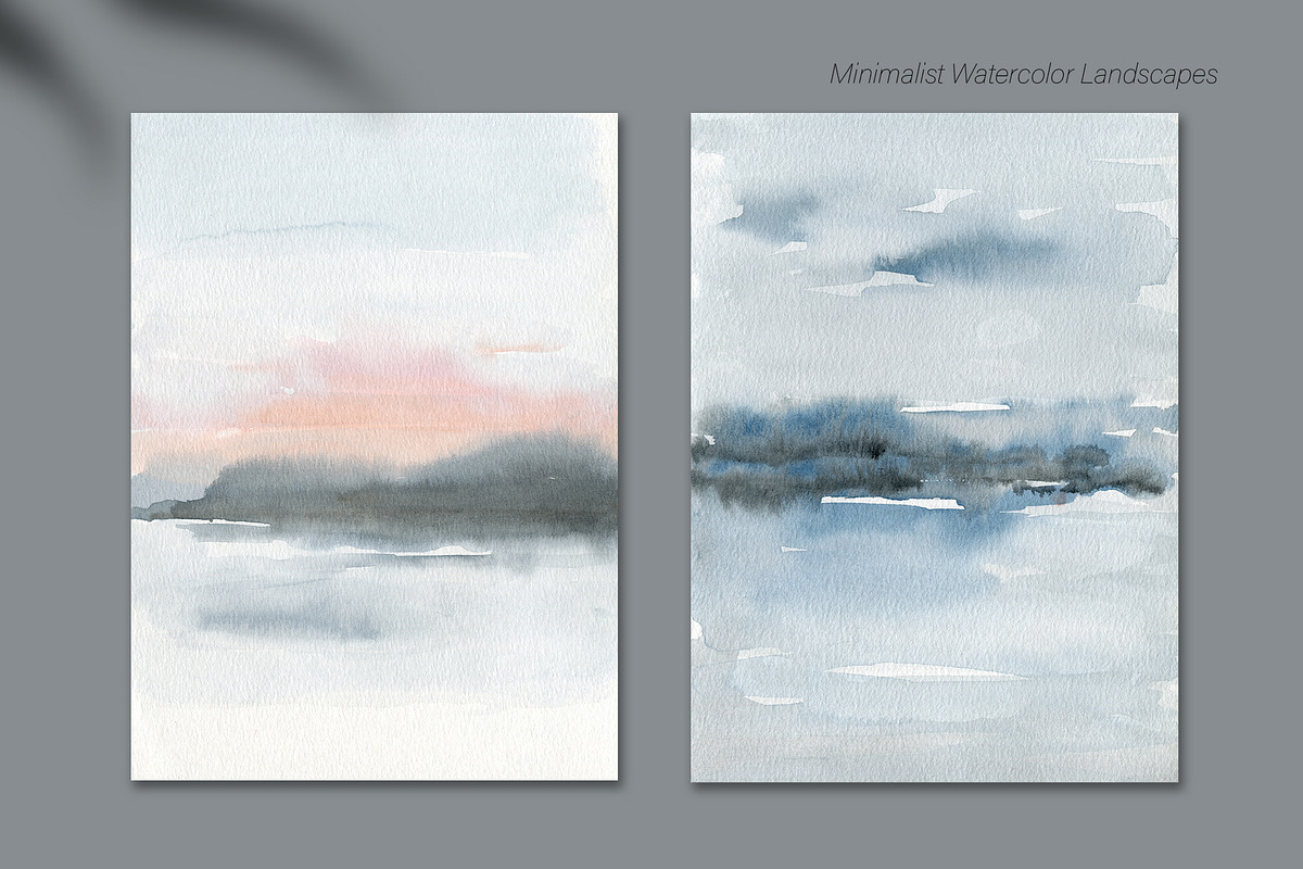 Minimalist Watercolor Landscapes, a Background Graphic by Marmoris.Arts (Photo 14 of 23)