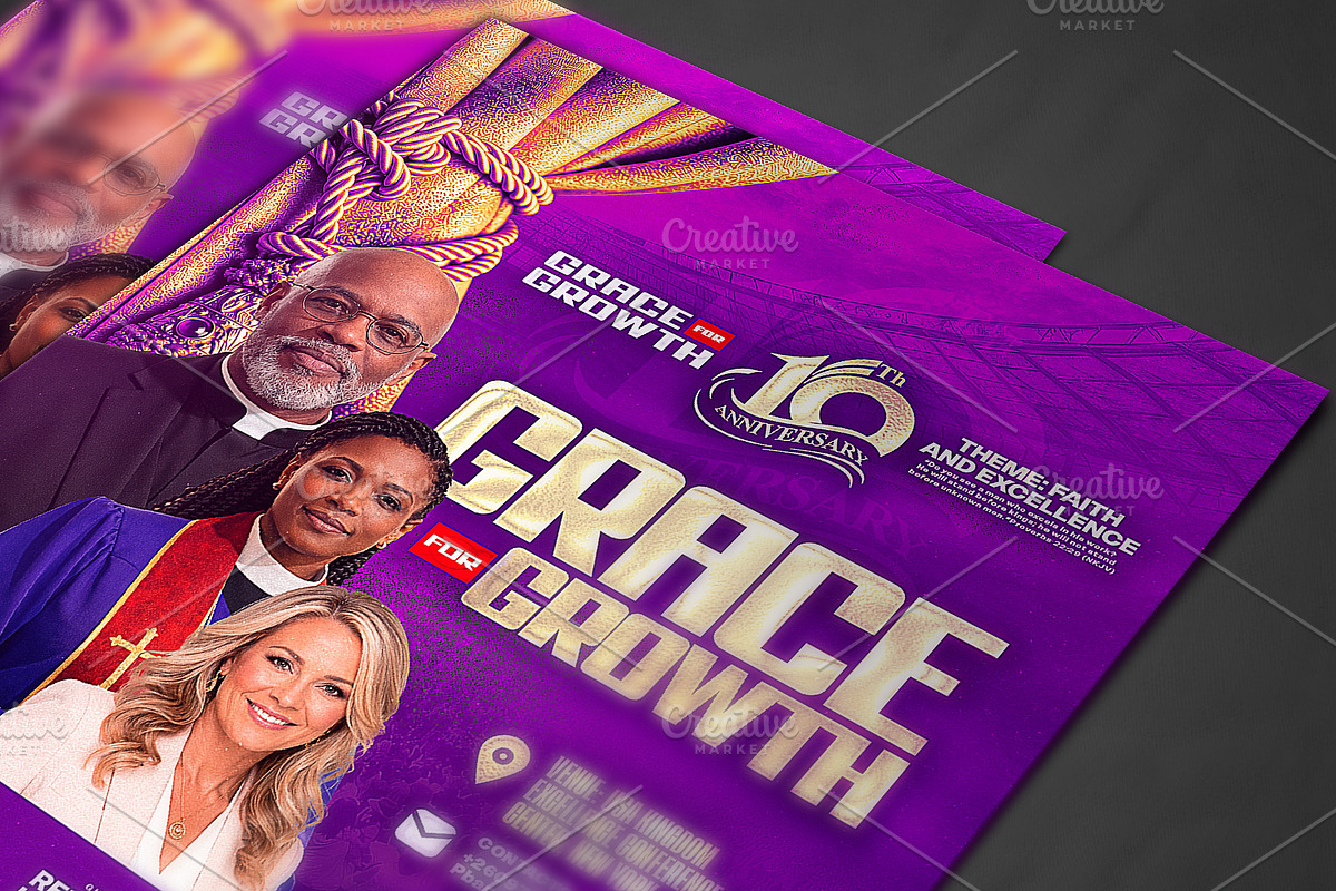 10th Anniversary Church Poster Templ, a Social Media Template by church flyer templates (Photo 2 of 9)