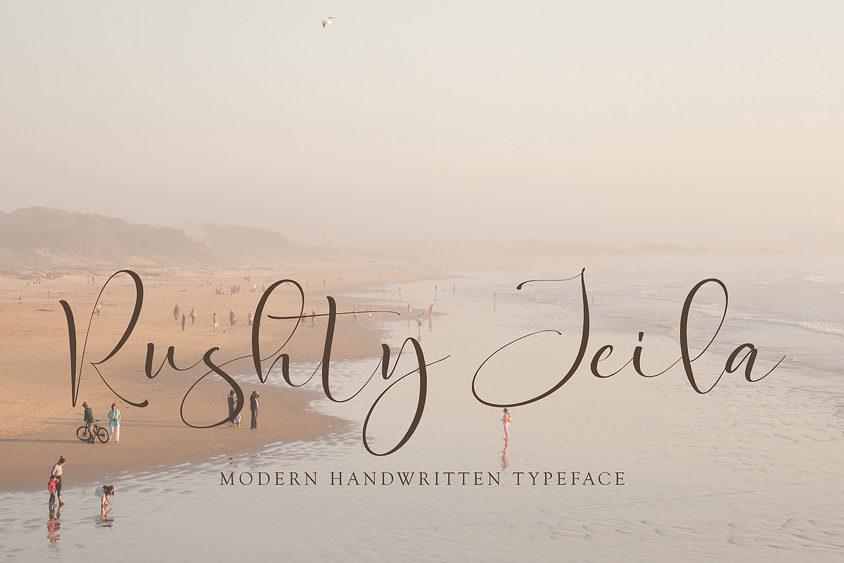 Ghanila, a Script Font by pineungtype (Photo 4 of 11)