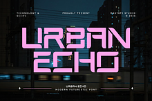 Urban Echo | Modern Futuristic Font