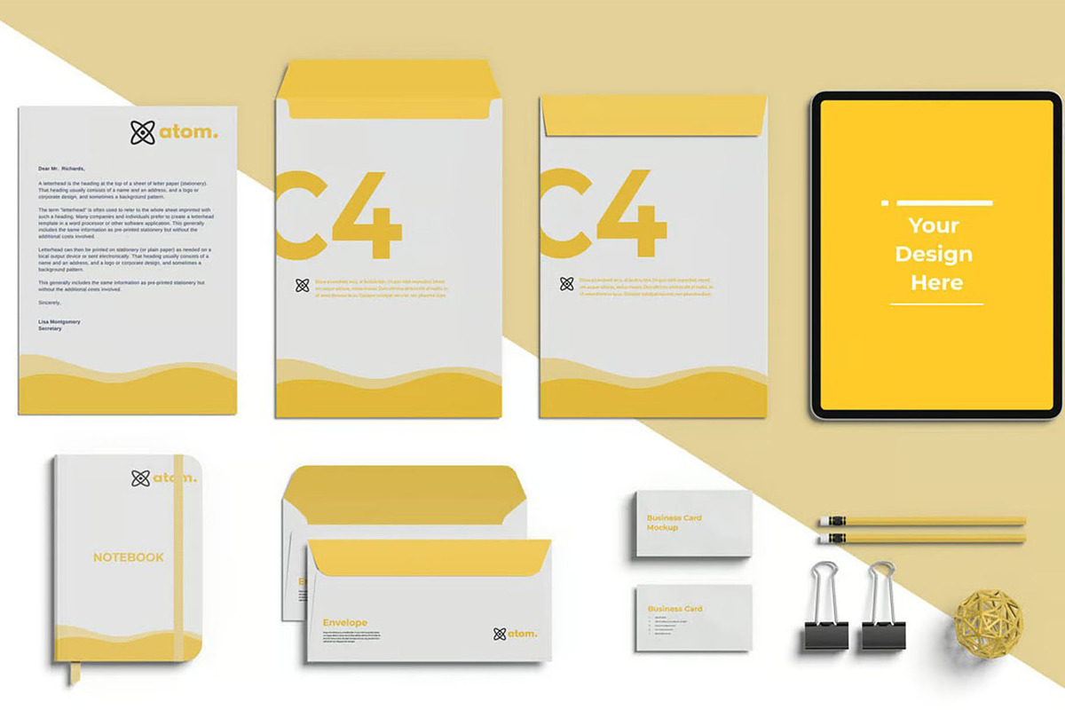 Brand Identity Mockups, an Advertising Mockup by Se٧enStudio (Photo 3 of 5)
