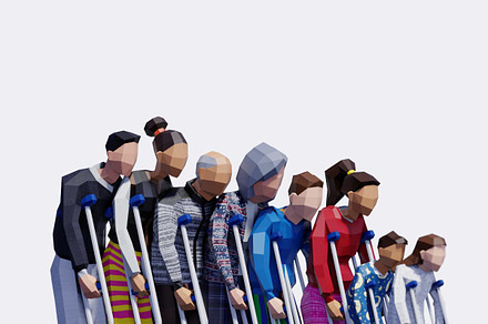 Low Poly Disabled People, a Characters & Person 3D Model by Studio Ochi