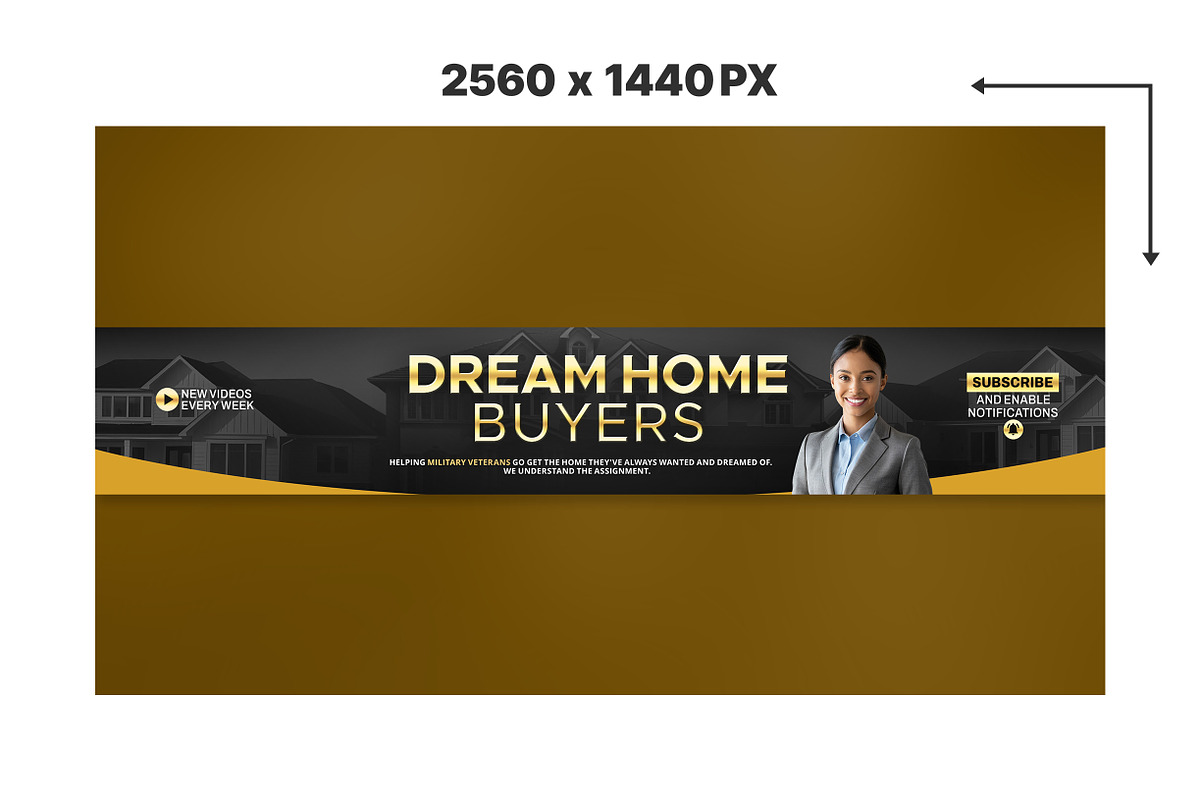 Real Estate Agent YouTube Banner, a Social Media Template by Vaughn Studios (Photo 2 of 5)