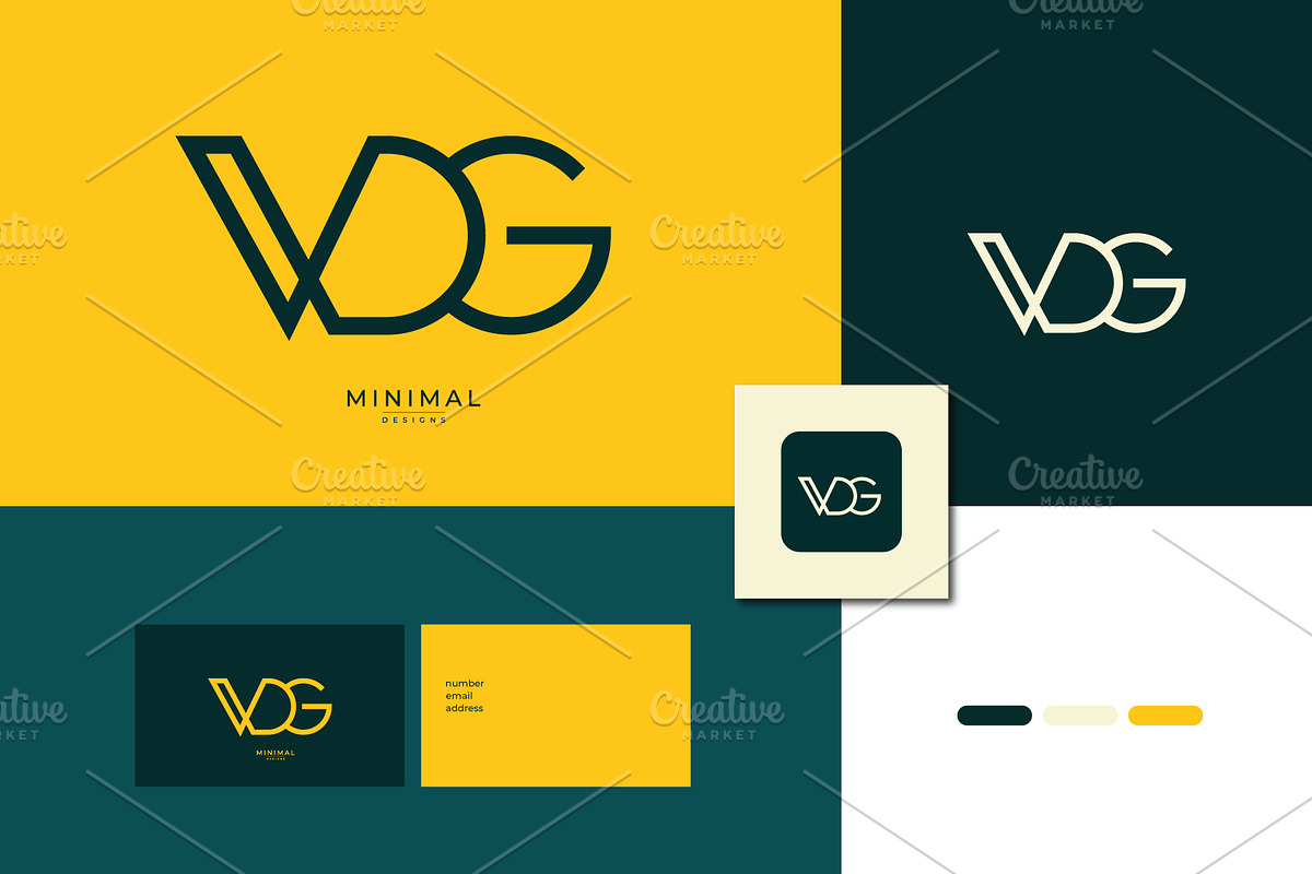 Monogram icon logo VDG, a Branding & Logo Template by idesign_4u