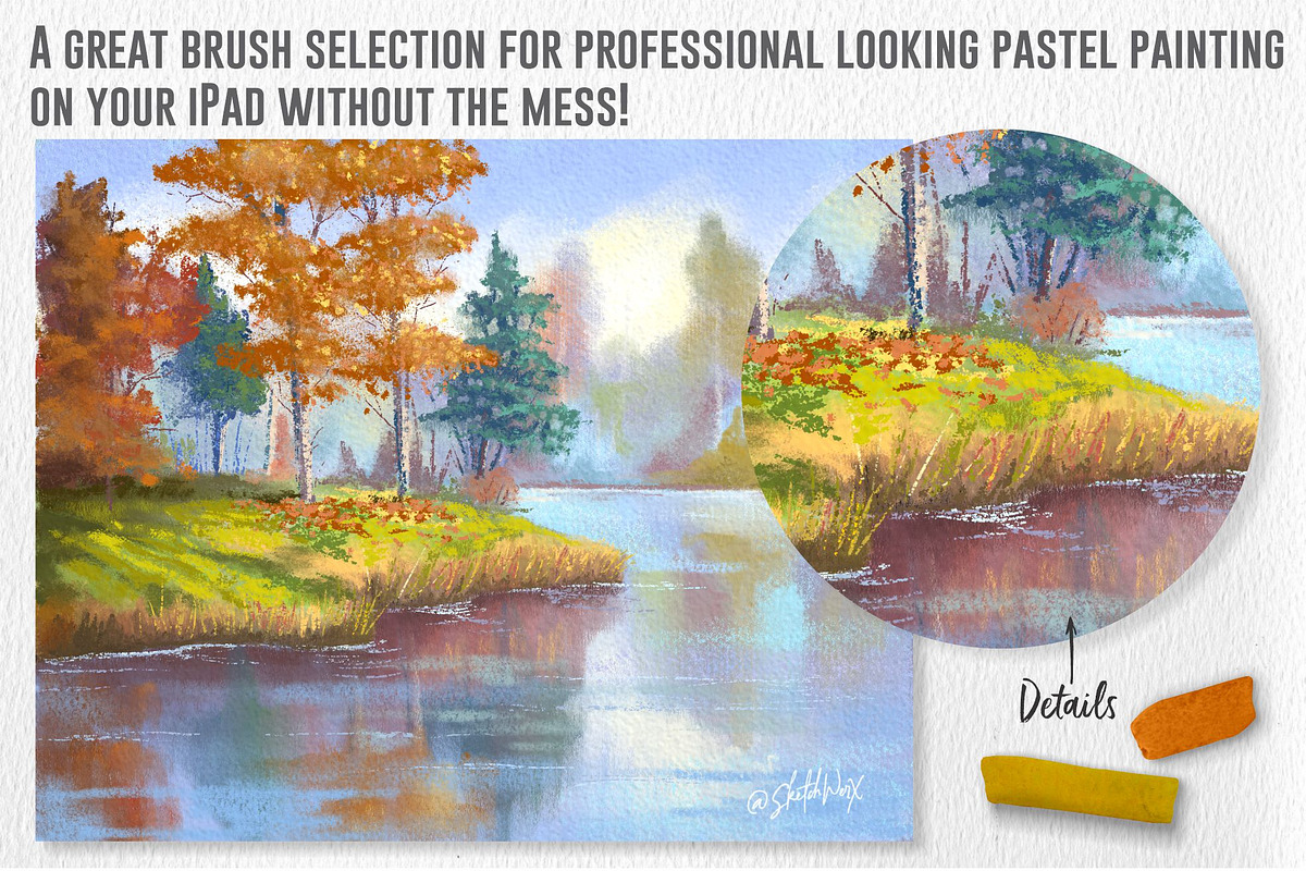 The Pastel Artist Set For Procreate, a Brush Add-On by SketchWerx (Photo 3 of 9)