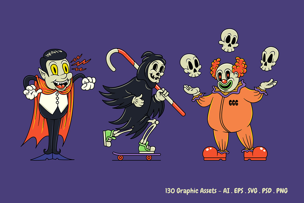 Halloween Creepers Graphic Pack, an Illustration by The Isian (Photo 2 of 17)