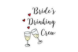 Bachelorette party template. bridal shower. print on t-shirt.