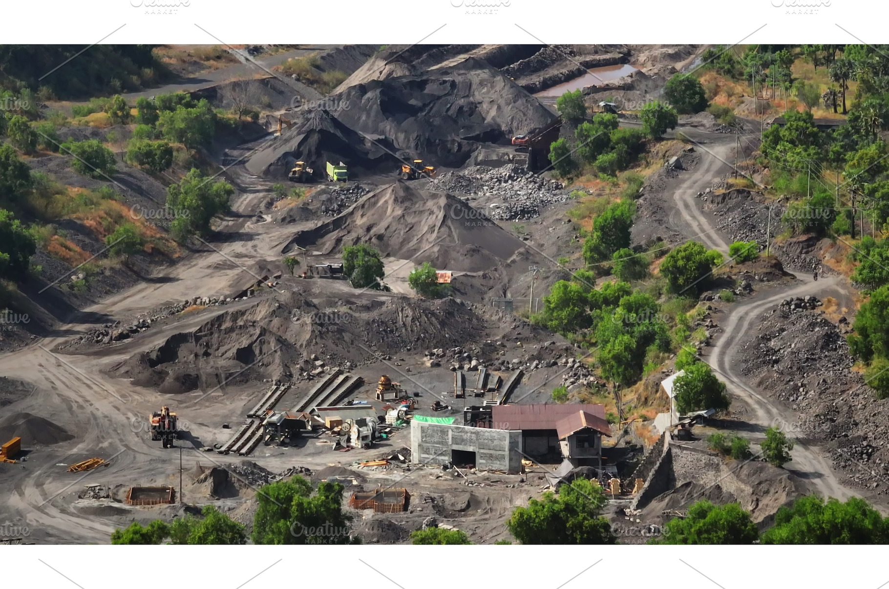 Aerial view of open pit mine, an Industrial Photo by Goinyk