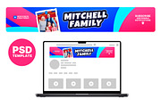 Vlogger Family YouTube banner, a Social Media Template by Vaughn Studios (Thumbnail 1 of 5)