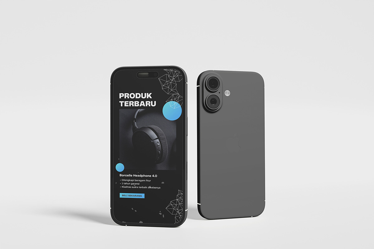 iPhone 16 Mockup, an App Template by Creative_A23 (Photo 3 of 4)