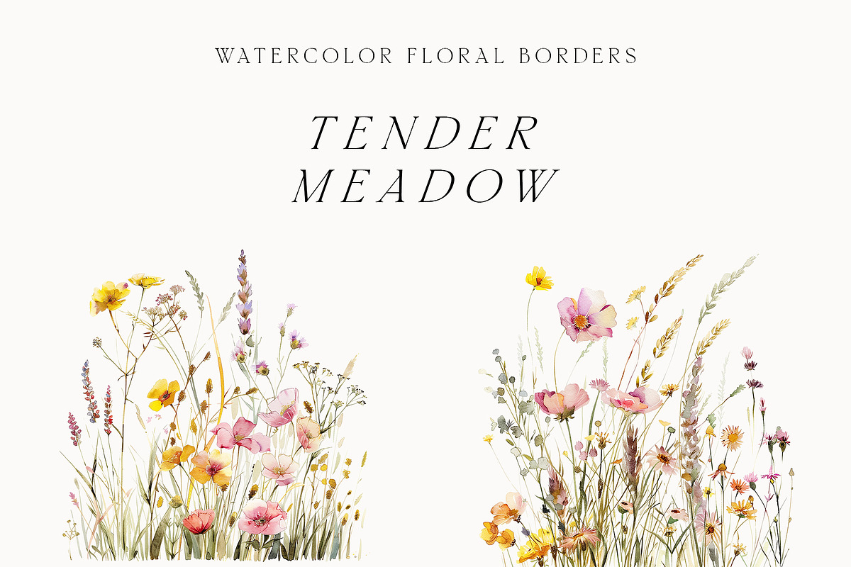 Waterolor Floral Borders Bundle, a Decorative Illustration by Lana Elanor (Photo 65 of 97)